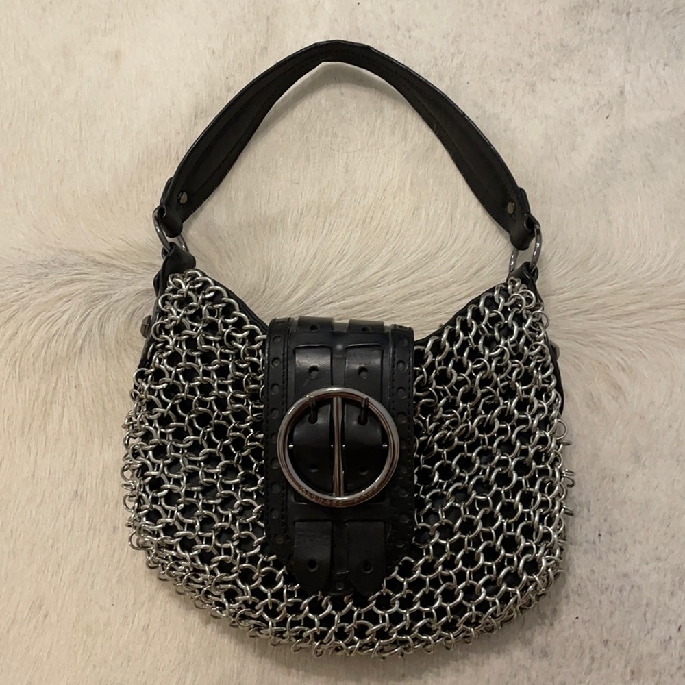 Michael kors metallic chain bag
